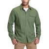 CQR Men’s 100% All Cotton Button Down Flannel Shirts, Long Sleeve Brushed Warm Soft Casual Outdoor Plaid Shirt(Corduroy Moss Green)