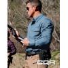 CQR Men’s 100% All Cotton Button Down Flannel Shirts, Long Sleeve Brushed Warm Soft Casual Outdoor Plaid Shirt(Corduroy Peacock Blue)