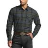CQR Men’s 100% All Cotton Button Down Flannel Shirts, Long Sleeve Brushed Warm Soft Casual Outdoor Plaid Shirt(Plaid Amazon Grey)
