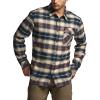 CQR Men’s 100% All Cotton Button Down Flannel Shirts, Long Sleeve Brushed Warm Soft Casual Outdoor Plaid Shirt(Plaid Blue Cheese)