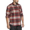 CQR Men’s 100% All Cotton Button Down Flannel Shirts, Long Sleeve Brushed Warm Soft Casual Outdoor Plaid Shirt(Plaid Burgundy)