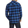 CQR Men’s 100% All Cotton Button Down Flannel Shirts, Long Sleeve Brushed Warm Soft Casual Outdoor Plaid Shirt(Plaid Classic Blue)