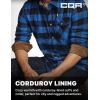 CQR Men’s 100% All Cotton Button Down Flannel Shirts, Long Sleeve Brushed Warm Soft Casual Outdoor Plaid Shirt(Plaid Classic Blue)