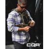 CQR Men’s 100% All Cotton Button Down Flannel Shirts, Long Sleeve Brushed Warm Soft Casual Outdoor Plaid Shirt(Plaid Cream Blue)