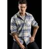 CQR Men’s 100% All Cotton Button Down Flannel Shirts, Long Sleeve Brushed Warm Soft Casual Outdoor Plaid Shirt(Plaid Cream Blue)