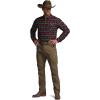 CQR Men’s 100% All Cotton Button Down Flannel Shirts, Long Sleeve Brushed Warm Soft Casual Outdoor Plaid Shirt(Plaid Holiday Mood)