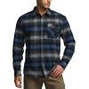 CQR Men’s 100% All Cotton Button Down Flannel Shirts, Long Sleeve Brushed Warm Soft Casual Outdoor Plaid Shirt(Plaid Night Sky)