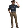 CQR Men’s 100% All Cotton Button Down Flannel Shirts, Long Sleeve Brushed Warm Soft Casual Outdoor Plaid Shirt(Plaid Night Sky)