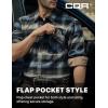 CQR Men’s 100% All Cotton Button Down Flannel Shirts, Long Sleeve Brushed Warm Soft Casual Outdoor Plaid Shirt(Plaid Night Sky)