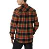 CQR Men’s 100% All Cotton Button Down Flannel Shirts, Long Sleeve Brushed Warm Soft Casual Outdoor Plaid Shirt(Plaid Orange Rust)