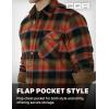 CQR Men’s 100% All Cotton Button Down Flannel Shirts, Long Sleeve Brushed Warm Soft Casual Outdoor Plaid Shirt(Plaid Orange Rust)