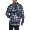 CQR Men’s 100% All Cotton Button Down Flannel Shirts, Long Sleeve Brushed Warm Soft Casual Outdoor Plaid Shirt(Plaid Prussian Blue)