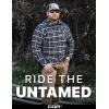 CQR Men’s 100% All Cotton Button Down Flannel Shirts, Long Sleeve Brushed Warm Soft Casual Outdoor Plaid Shirt(Plaid Prussian Blue)