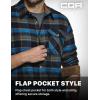 CQR Men’s 100% All Cotton Button Down Flannel Shirts, Long Sleeve Brushed Warm Soft Casual Outdoor Plaid Shirt(Plaid River)