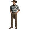 CQR Men’s 100% All Cotton Button Down Flannel Shirts, Long Sleeve Brushed Warm Soft Casual Outdoor Plaid Shirt(Plaid Seashore)