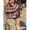 CQR Men’s 100% All Cotton Button Down Flannel Shirts, Long Sleeve Brushed Warm Soft Casual Outdoor Plaid Shirt(Plaid Vintage Wine)