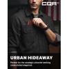 CQR Men’s 100% All Cotton Button Down Flannel Shirts, Long Sleeve Brushed Warm Soft Casual Outdoor Plaid Shirt(Solid Black)