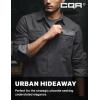 CQR Men’s 100% All Cotton Button Down Flannel Shirts, Long Sleeve Brushed Warm Soft Casual Outdoor Plaid Shirt(Solid Charcoal)