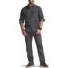 CQR Men’s 100% All Cotton Button Down Flannel Shirts, Long Sleeve Brushed Warm Soft Casual Outdoor Plaid Shirt(Solid Charcoal)