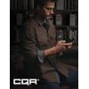 CQR Men’s 100% All Cotton Button Down Flannel Shirts, Long Sleeve Brushed Warm Soft Casual Outdoor Plaid Shirt(Solid Dark Brown)