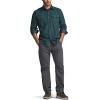 CQR Men’s 100% All Cotton Button Down Flannel Shirts, Long Sleeve Brushed Warm Soft Casual Outdoor Plaid Shirt(Solid Forest Green)