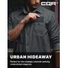 CQR Men’s 100% All Cotton Button Down Flannel Shirts, Long Sleeve Brushed Warm Soft Casual Outdoor Plaid Shirt(Solid Grey)