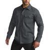 CQR Men’s 100% All Cotton Button Down Flannel Shirts, Long Sleeve Brushed Warm Soft Casual Outdoor Plaid Shirt(Solid Grey)