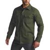 CQR Men’s 100% All Cotton Button Down Flannel Shirts, Long Sleeve Brushed Warm Soft Casual Outdoor Plaid Shirt(Solid Hunter Green)