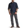 CQR Men’s 100% All Cotton Button Down Flannel Shirts, Long Sleeve Brushed Warm Soft Casual Outdoor Plaid Shirt(Solid Navy)
