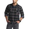 CQR Men’s 100% All Cotton Button Down Flannel Shirts, Long Sleeve Brushed Warm Soft Casual Outdoor Plaid Shirt(Stealth Coal Miner)