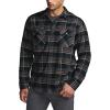 CQR Men’s 100% All Cotton Button Down Flannel Shirts, Long Sleeve Brushed Warm Soft Casual Outdoor Plaid Shirt(Stealth Coal Miner)
