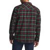 CQR Men’s 100% All Cotton Button Down Flannel Shirts, Long Sleeve Brushed Warm Soft Casual Outdoor Plaid Shirt(Stealth Holiday Mood)