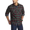CQR Men’s 100% All Cotton Button Down Flannel Shirts, Long Sleeve Brushed Warm Soft Casual Outdoor Plaid Shirt(Stealth Holiday Mood)