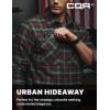 CQR Men’s 100% All Cotton Button Down Flannel Shirts, Long Sleeve Brushed Warm Soft Casual Outdoor Plaid Shirt(Stealth Holiday Mood)