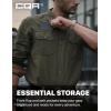CQR Men’s 100% All Cotton Button Down Flannel Shirts, Long Sleeve Brushed Warm Soft Casual Outdoor Plaid Shirt(Suede Hunter Green)