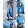 CQR Men’s Polo Shirt, Long Sleeve Tactical Shirts, Outdoor UPF 50+ Pique Shirt, Dry Fit Lightweight Golf Shirts(Frost Essential Long Aero Blue)