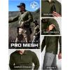 CQR Men’s Polo Shirt, Long Sleeve Tactical Shirts, Outdoor UPF 50+ Pique Shirt, Dry Fit Lightweight Golf Shirts(Frost Essential Long Army Green)