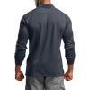 CQR Men’s Polo Shirt, Long Sleeve Tactical Shirts, Outdoor UPF 50+ Pique Shirt, Dry Fit Lightweight Golf Shirts(Frost Essential Long Charcoal)