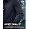 CQR Men’s Polo Shirt, Long Sleeve Tactical Shirts, Outdoor UPF 50+ Pique Shirt, Dry Fit Lightweight Golf Shirts(Frost Essential Long Charcoal)