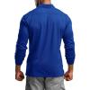 CQR Men’s Polo Shirt, Long Sleeve Tactical Shirts, Outdoor UPF 50+ Pique Shirt, Dry Fit Lightweight Golf Shirts(Frost Essential Long Cobalt Blue)
