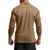 CQR Men’s Polo Shirt, Long Sleeve Tactical Shirts, Outdoor UPF 50+ Pique Shirt, Dry Fit Lightweight Golf Shirts(Frost Essential Long Coyote)