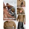 CQR Men’s Polo Shirt, Long Sleeve Tactical Shirts, Outdoor UPF 50+ Pique Shirt, Dry Fit Lightweight Golf Shirts(Frost Essential Long Coyote)