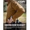 CQR Men’s Polo Shirt, Long Sleeve Tactical Shirts, Outdoor UPF 50+ Pique Shirt, Dry Fit Lightweight Golf Shirts(Frost Essential Long Coyote)