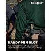 CQR Men’s Polo Shirt, Long Sleeve Tactical Shirts, Outdoor UPF 50+ Pique Shirt, Dry Fit Lightweight Golf Shirts(Frost Essential Long Dark Green)
