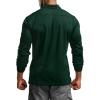 CQR Men’s Polo Shirt, Long Sleeve Tactical Shirts, Outdoor UPF 50+ Pique Shirt, Dry Fit Lightweight Golf Shirts(Frost Essential Long Dark Green)