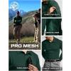CQR Men’s Polo Shirt, Long Sleeve Tactical Shirts, Outdoor UPF 50+ Pique Shirt, Dry Fit Lightweight Golf Shirts(Frost Essential Long Dark Green)