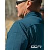 CQR Men’s Polo Shirt, Long Sleeve Tactical Shirts, Outdoor UPF 50+ Pique Shirt, Dry Fit Lightweight Golf Shirts(Frost Essential Long Dark Teal)