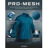 CQR Men’s Polo Shirt, Long Sleeve Tactical Shirts, Outdoor UPF 50+ Pique Shirt, Dry Fit Lightweight Golf Shirts(Frost Essential Long Dark Teal)