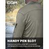 CQR Men’s Polo Shirt, Long Sleeve Tactical Shirts, Outdoor UPF 50+ Pique Shirt, Dry Fit Lightweight Golf Shirts(Frost Essential Long Light Grey)