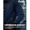 CQR Men’s Polo Shirt, Long Sleeve Tactical Shirts, Outdoor UPF 50+ Pique Shirt, Dry Fit Lightweight Golf Shirts(Frost Essential Long Police Navy)